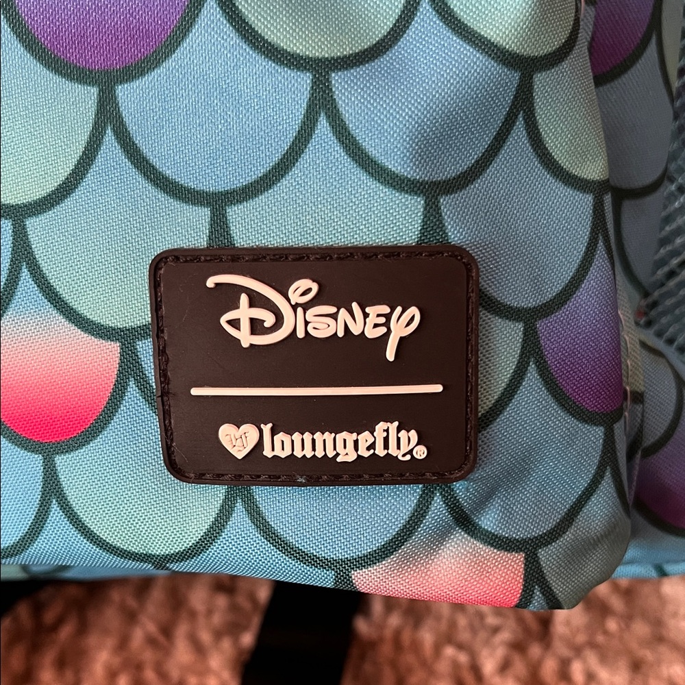 Loungefly Disney Little Mermaid Holographic Shell Backpack - Picture 2 of 7